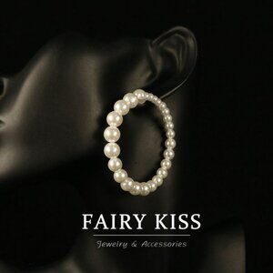 Vintage Glam Graduated Pearl Cluster Hoops